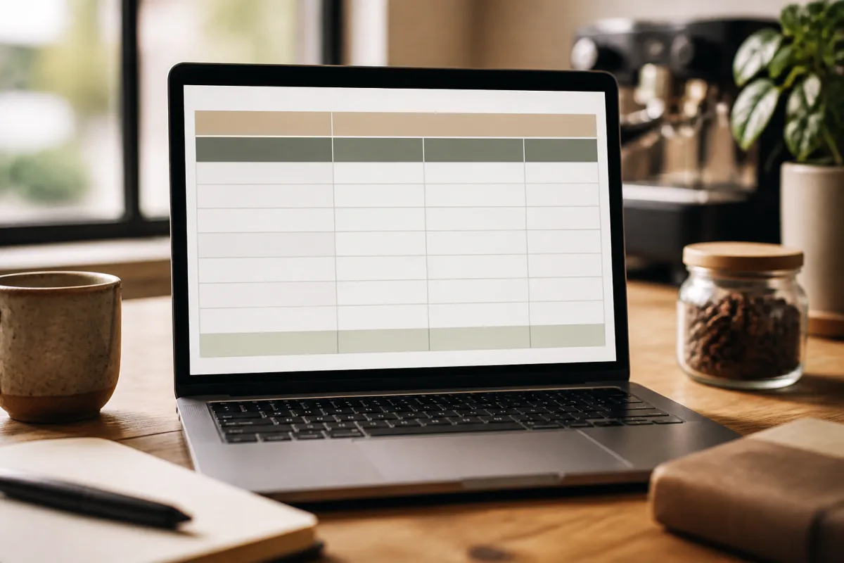 Tableau comparatif imprimé montrant coûts annuels et totaux 3 ans pour machine à grain, porte‑filtre et ESE